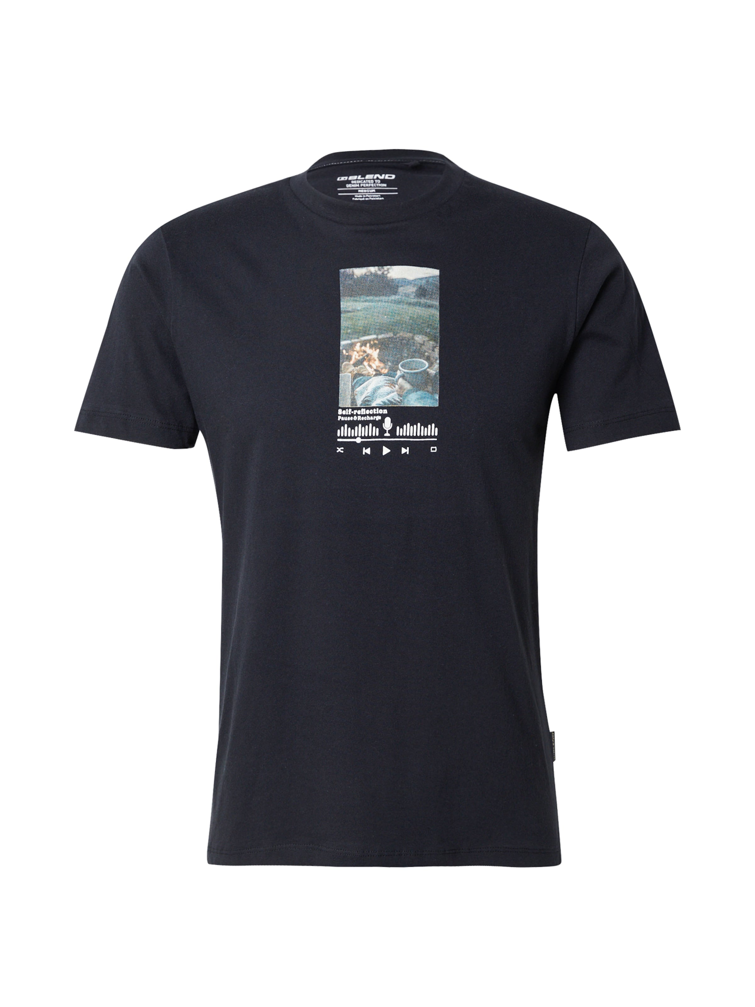 BLEND Majica 'BHKIAM' | črna barva: sprednja stran