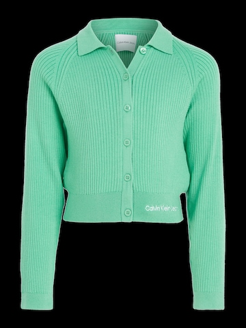 Calvin Klein Neuletakki värissä vihreä: edessä