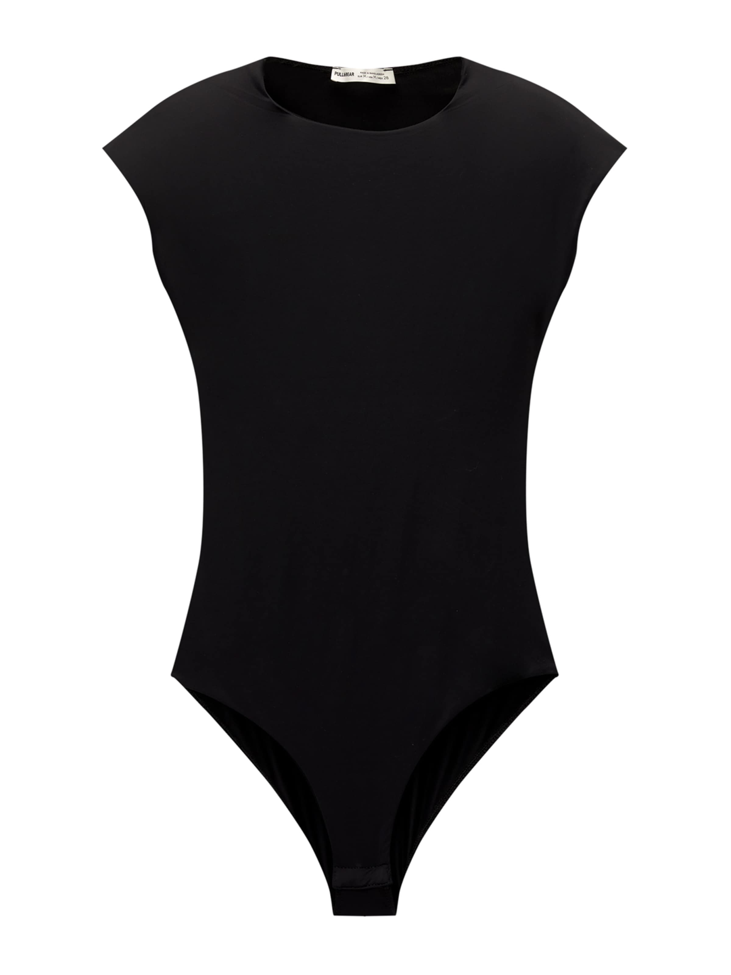 Pull&Bear Bodi majica | črna barva: sprednja stran