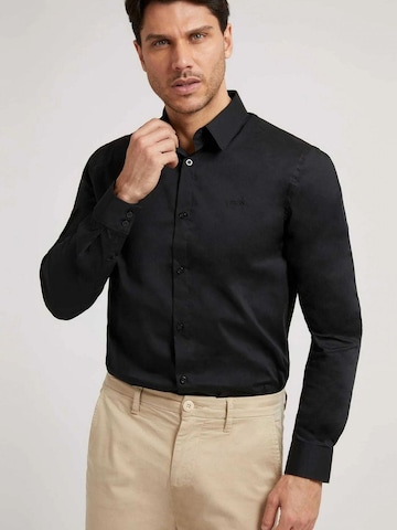 GUESS Regular fit Overhemd in Zwart: voorkant