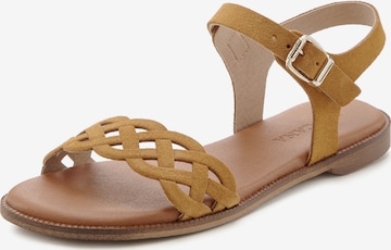LASCANA - Sandalias en marrón: frente