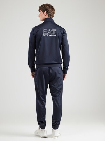 EA7 Emporio Armani Joggingpak in Blauw: voorkant