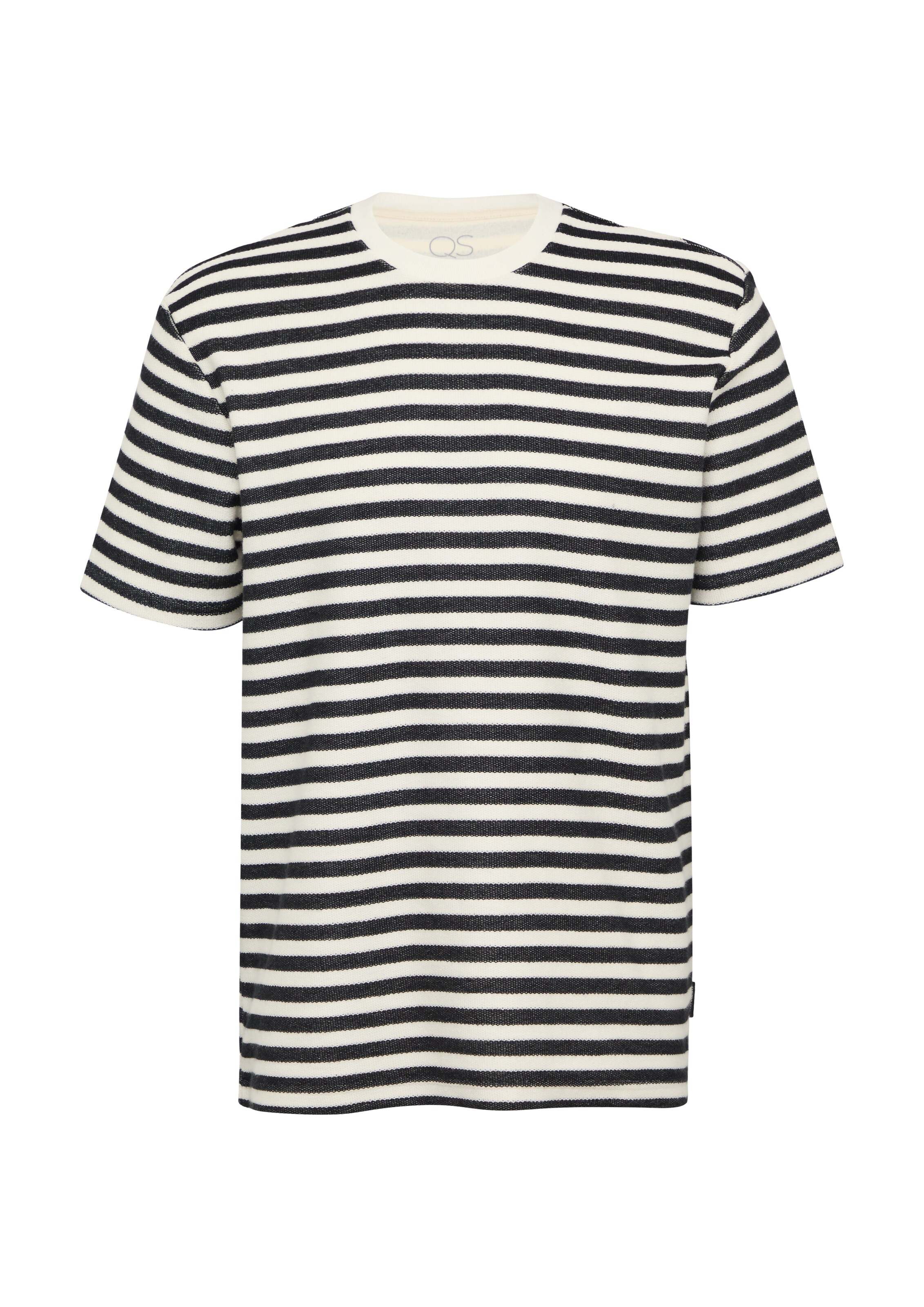 Sweat-shirt QS en beige : devant