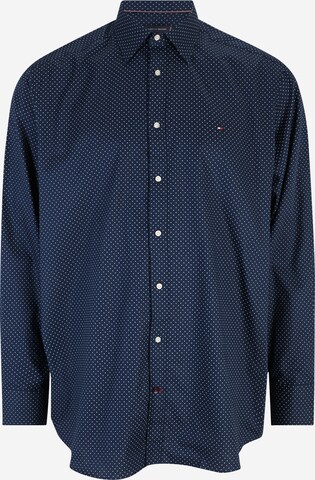 Tommy Hilfiger Big & Tall Button Up Shirt in Blue: front