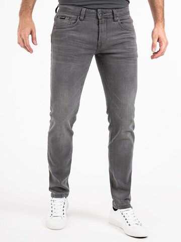 Peak Time Slimfit Jeans 'Mailand' in Grijs: voorkant