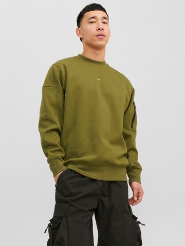 Sweat-shirt 'SHADE' JACK & JONES en vert : devant