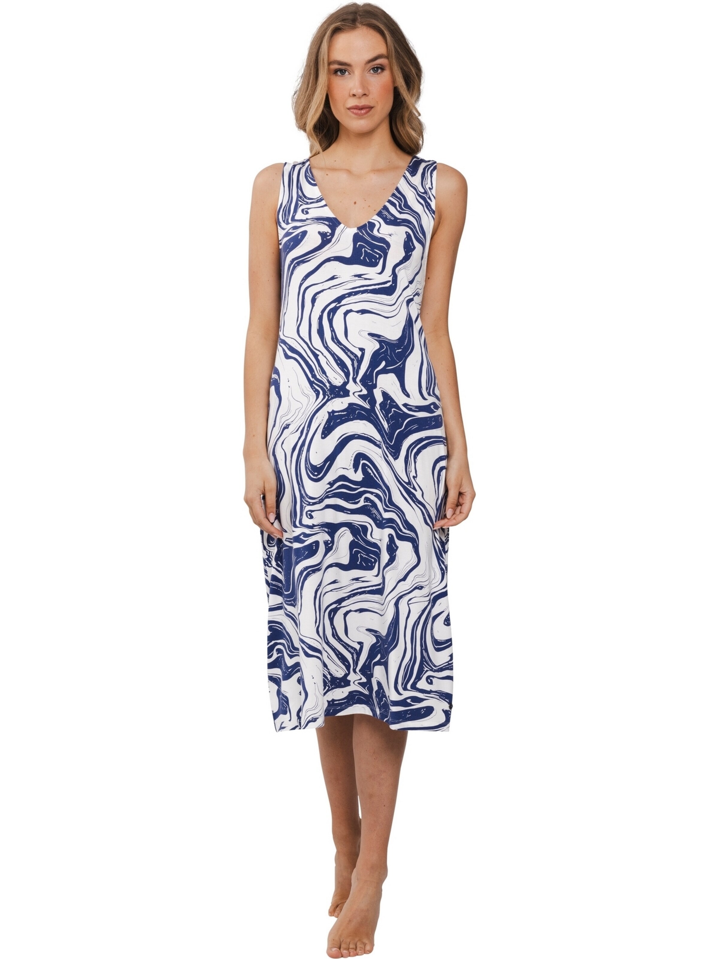 Chemise de nuit Pastunette en bleu : devant