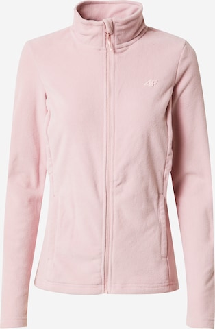 4F Athletic Fleece Jacket in Orange: front