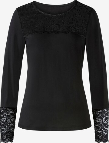 heine Shirt 'Spitzen' in Black: front