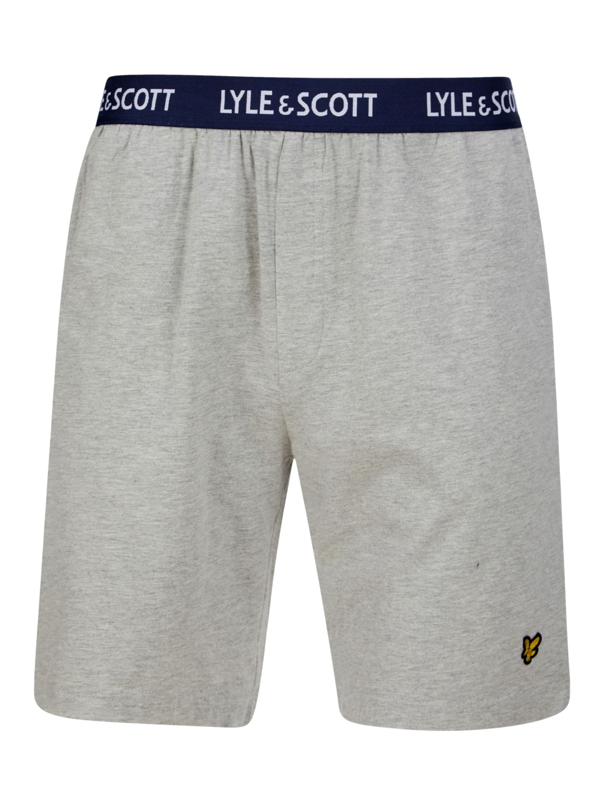 Lyle & Scott - Pijama curto 'Charlie' em cinzento