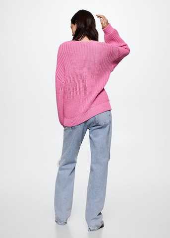 MANGO Oversized Sweater 'Fruita' in Pink