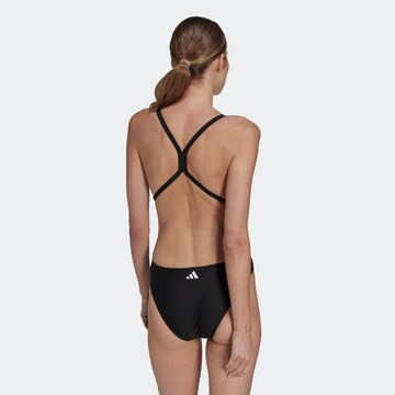 ADIDAS PERFORMANCE Bralette Active Swimsuit '3 Bar Logo Print' in Black