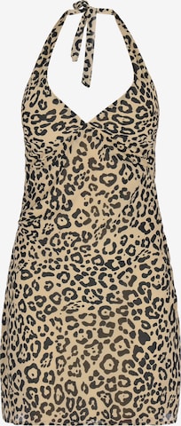 Robe 'Festive' faina en beige : devant