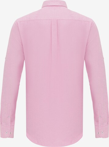 DENIM CULTURE Regularny krój Koszula 'Erling' w kolorze różowy