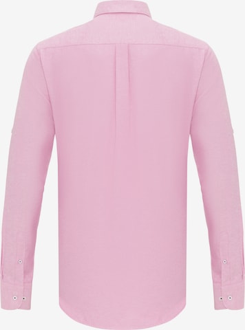 Regular fit Camicia 'Erling' di DENIM CULTURE in rosa