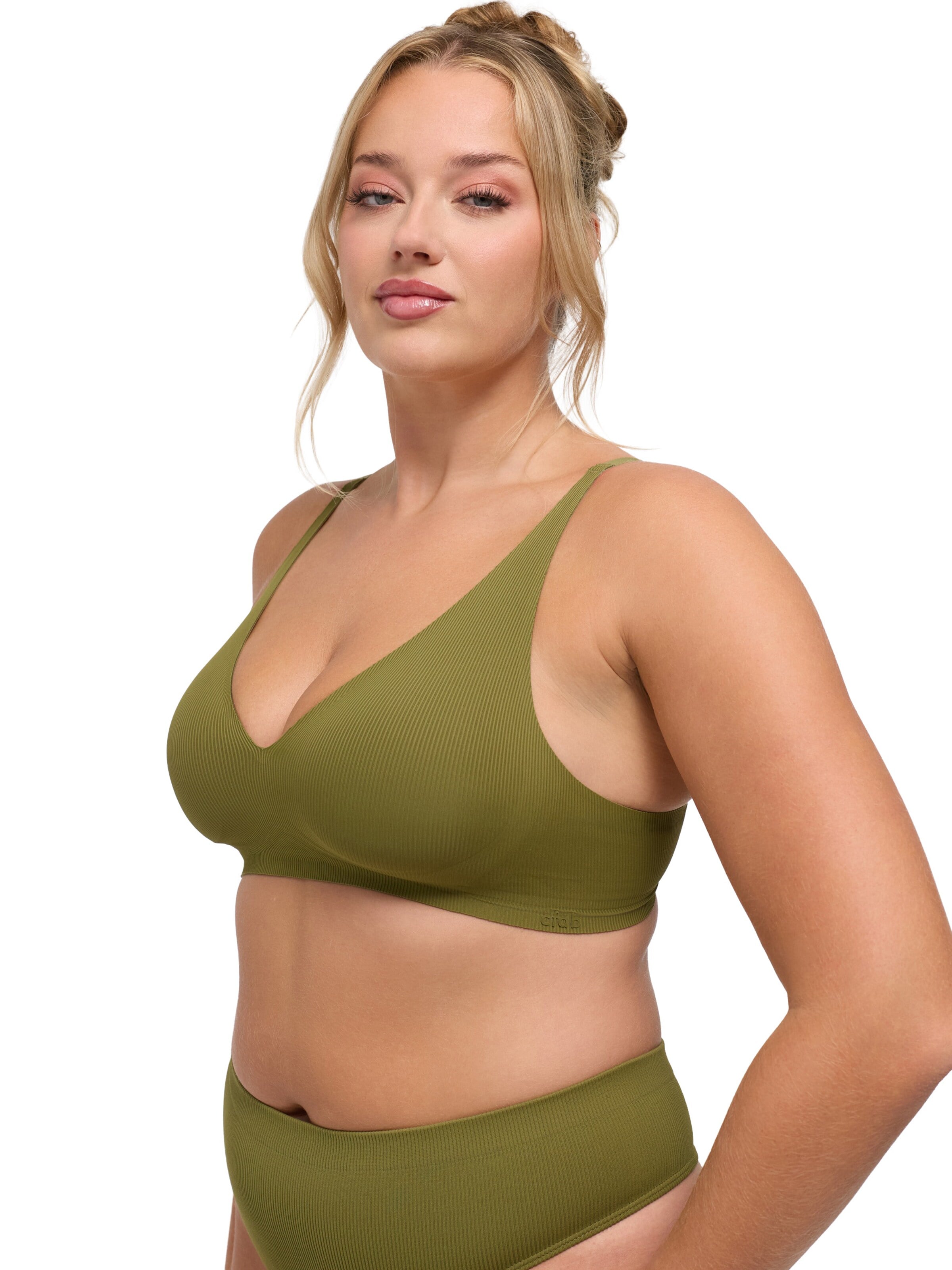 Push-up Reggiseno 'Rib Comfort Push-Up BH' di cfab in verde
