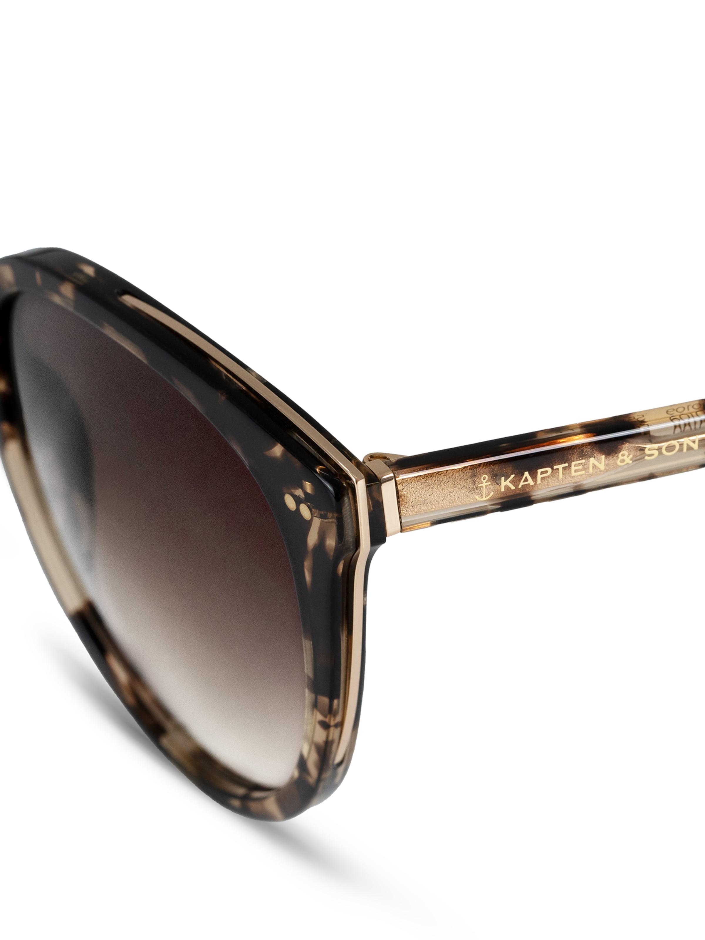 Kapten & Son Solglasögon 'Manhattan Crystal Tortoise Brown' i brun