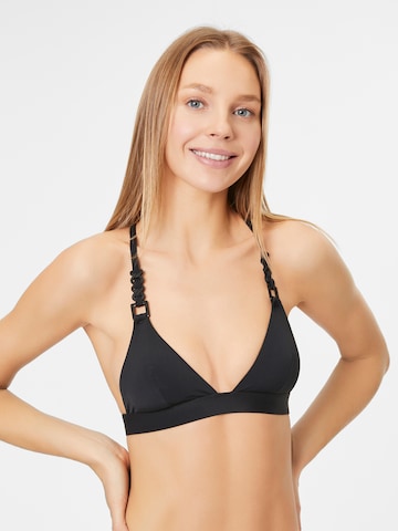 ETAM Triangle Bikini Top 'ISA' in Black: front