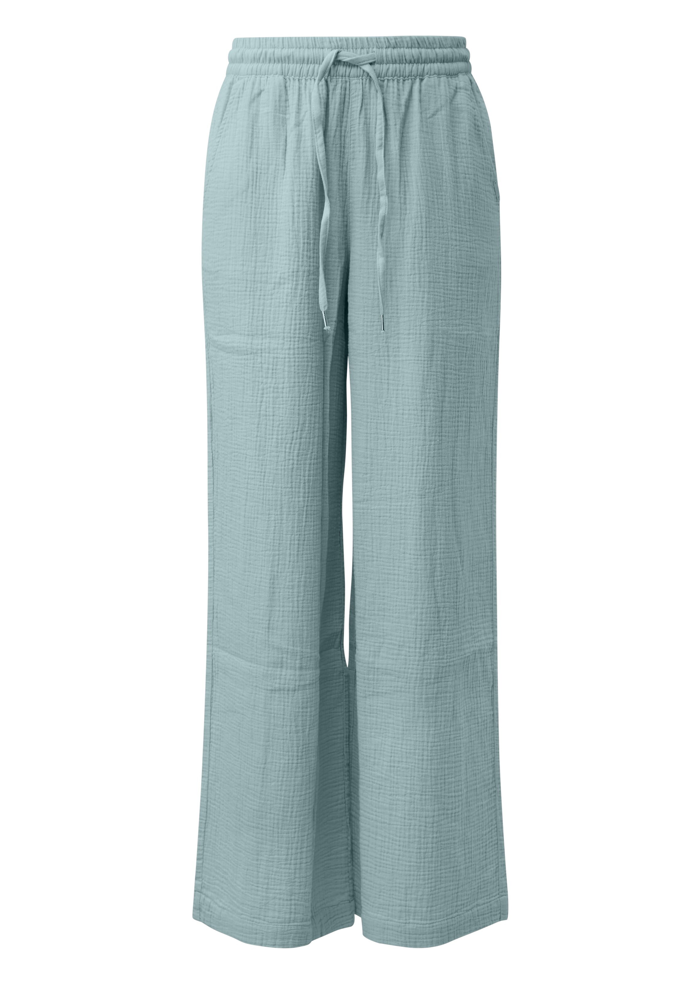 QS Wide Leg Hose in Grün: Vorderseite