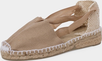 Sandales Pisamonas en beige : devant