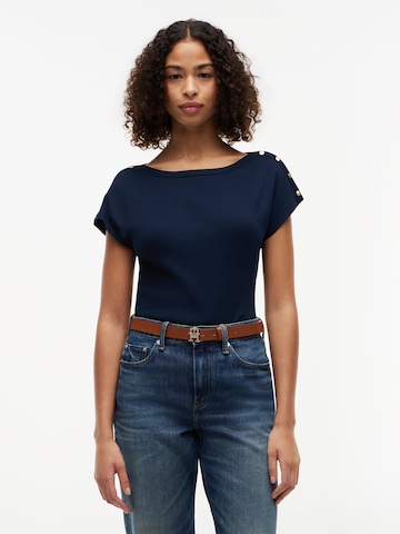 TOMMY HILFIGER - Camisa em azul: frente