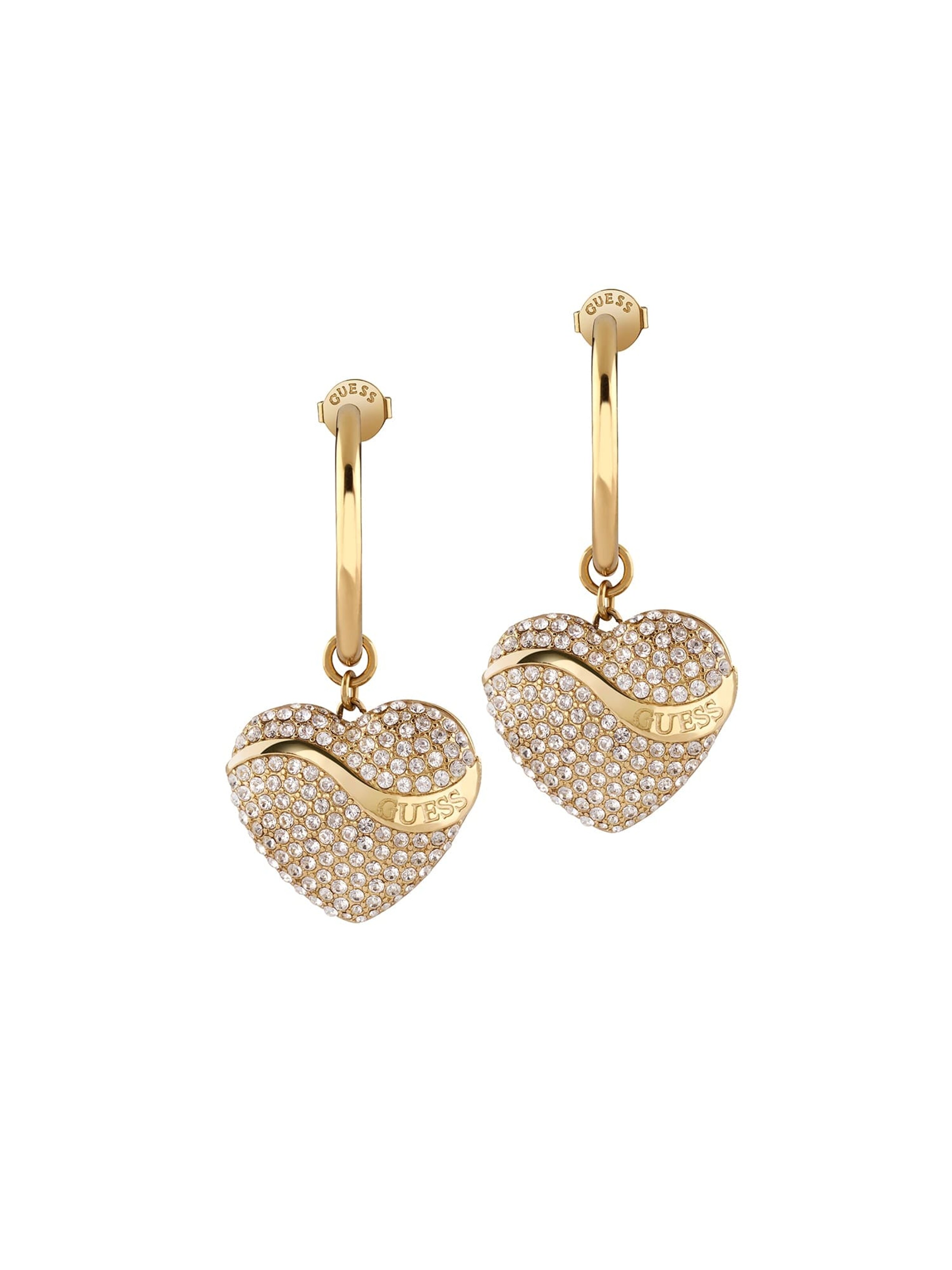 GUESS Earrings 'In My Heart' in Gold: front