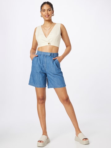 PIECES Regular Shorts 'HOPE' in Blau