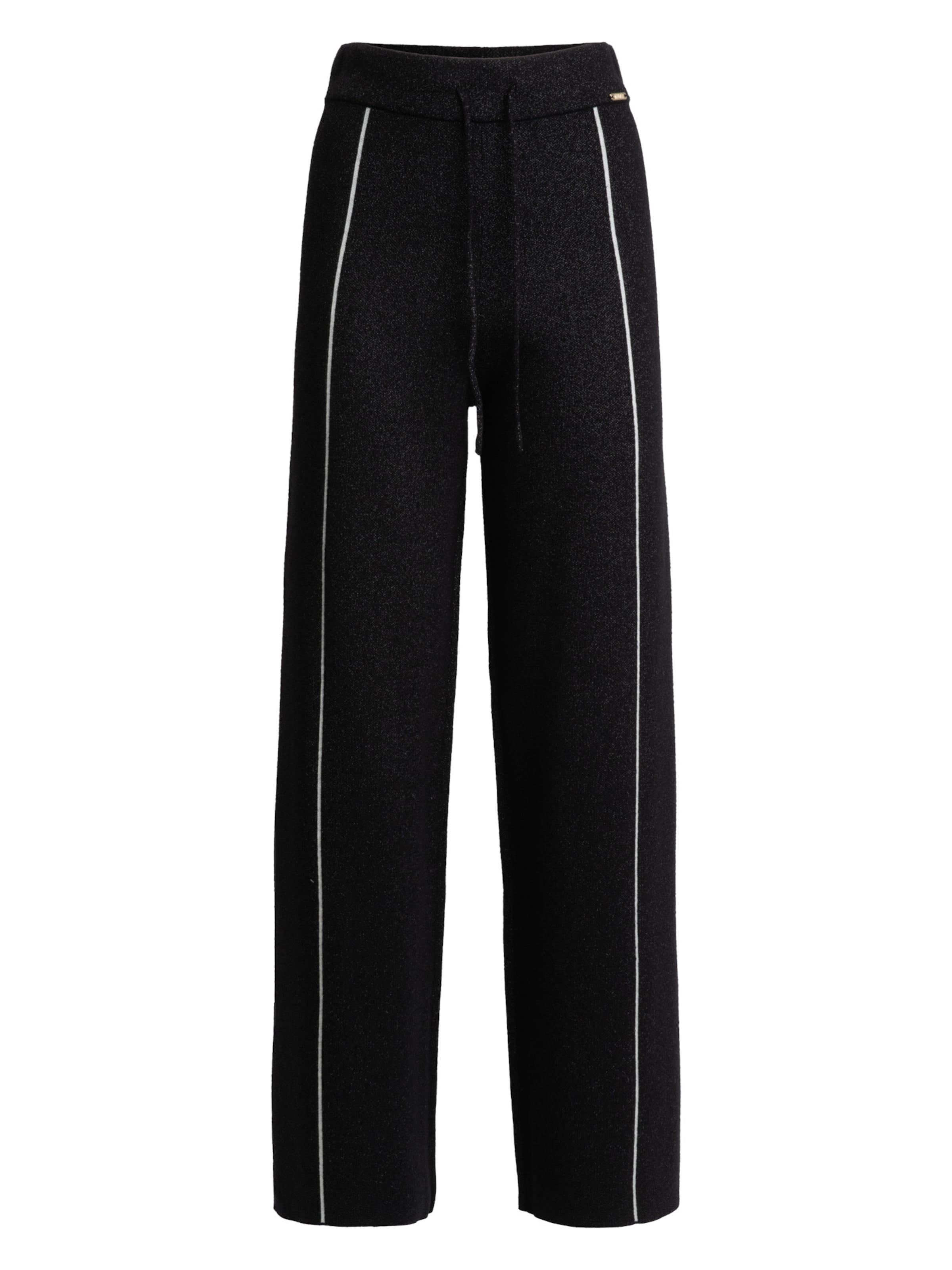Influencer Wide Leg Hose in Schwarz: Vorderseite