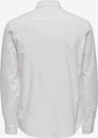 Coupe slim Chemise 'Alvaro' Only & Sons en blanc