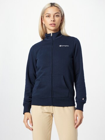 Champion Authentic Athletic Apparel - Sudadera con cremallera en azul: frente