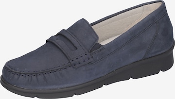 WALDLÄUFER Moccasins in Blue: front