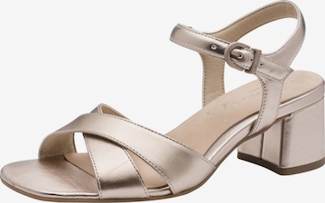 Sandales Tamaris en or : devant