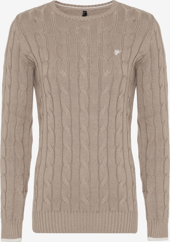 DENIM CULTURE Sweater 'KENDALL' in Beige: front