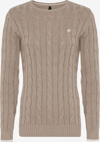 DENIM CULTURE Sweater 'KENDALL' in Beige: front