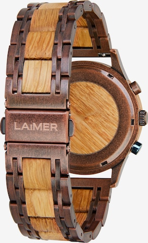 LAiMER Analog Watch in Brown