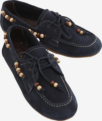 Limoya Schnürschuh 'Liah' in Blau: Vorderseite