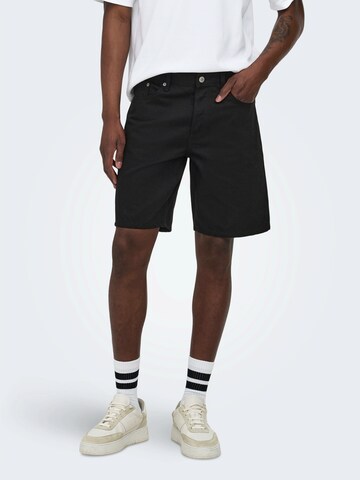 Only & Sons Regularen Kavbojke 'ONSEdge' | črna barva: sprednja stran