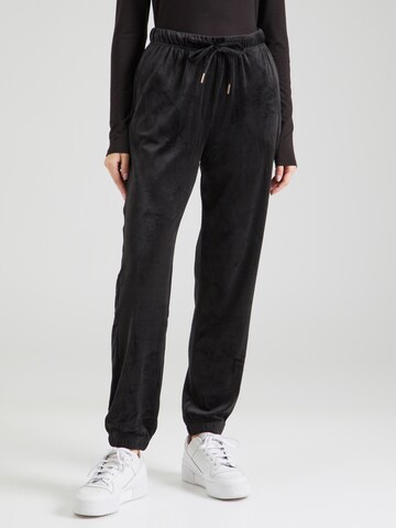 PIECES Tapered Trousers in Black: front