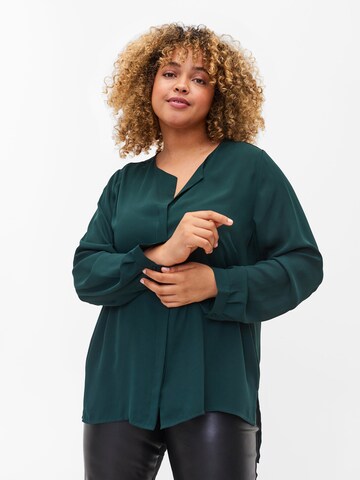 Zizzi Blouse 'Seli' in Groen: voorkant