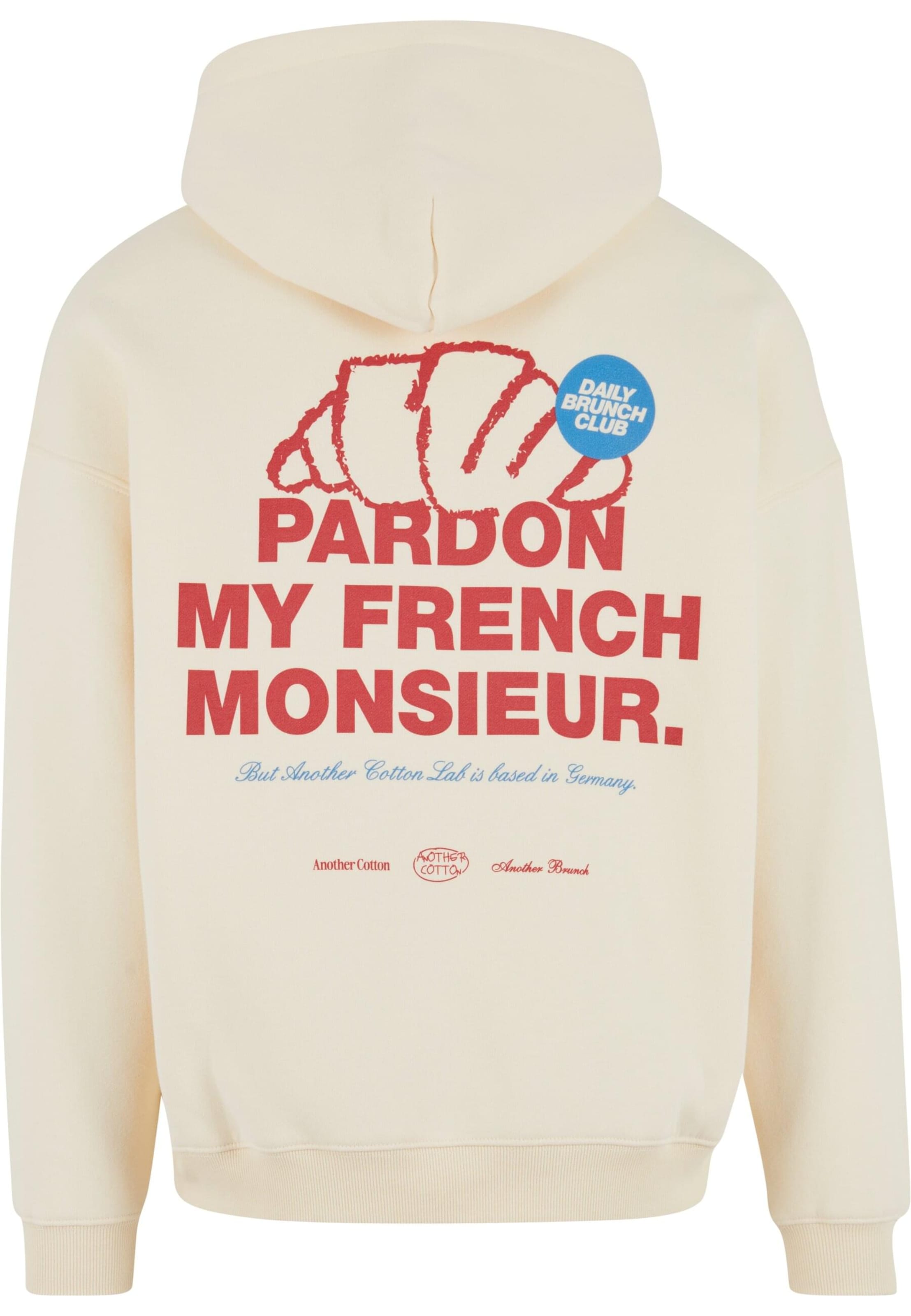 Another Cotton Lab - Sudadera 'Pardon Monsieur' en blanco