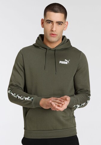 PUMA Athletic Sweatshirt in Green: front