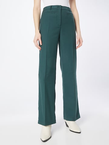 Regular Pantalon à plis Monki en vert : devant