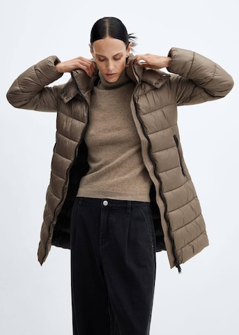 MANGO Winterjacke 'BEGO' in Braun