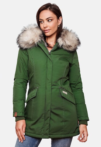 NAVAHOO Зимнее пальто 'Cristal' в Зеленый: спереди
