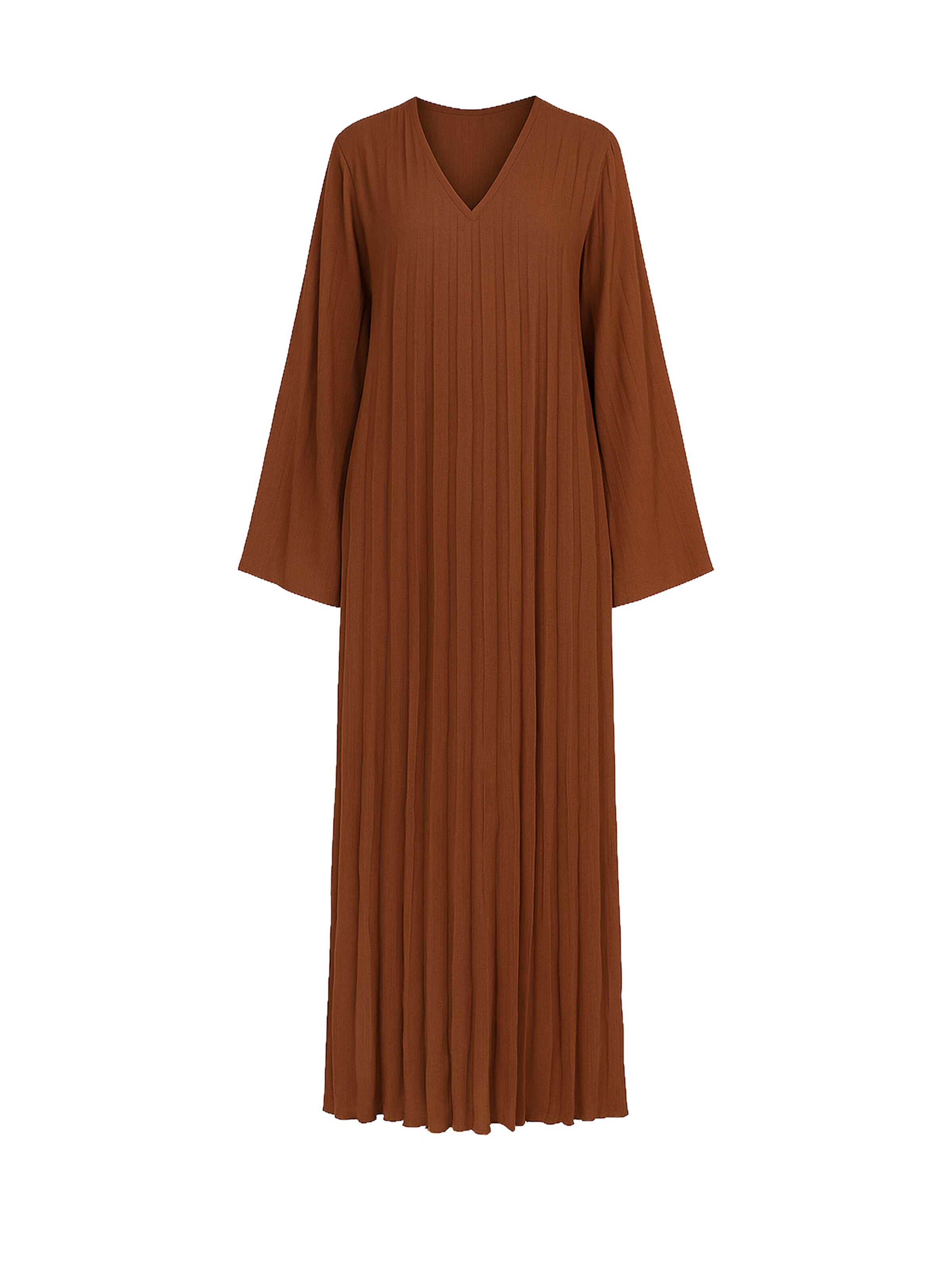 Elara Kleid in Braun: Vorderseite