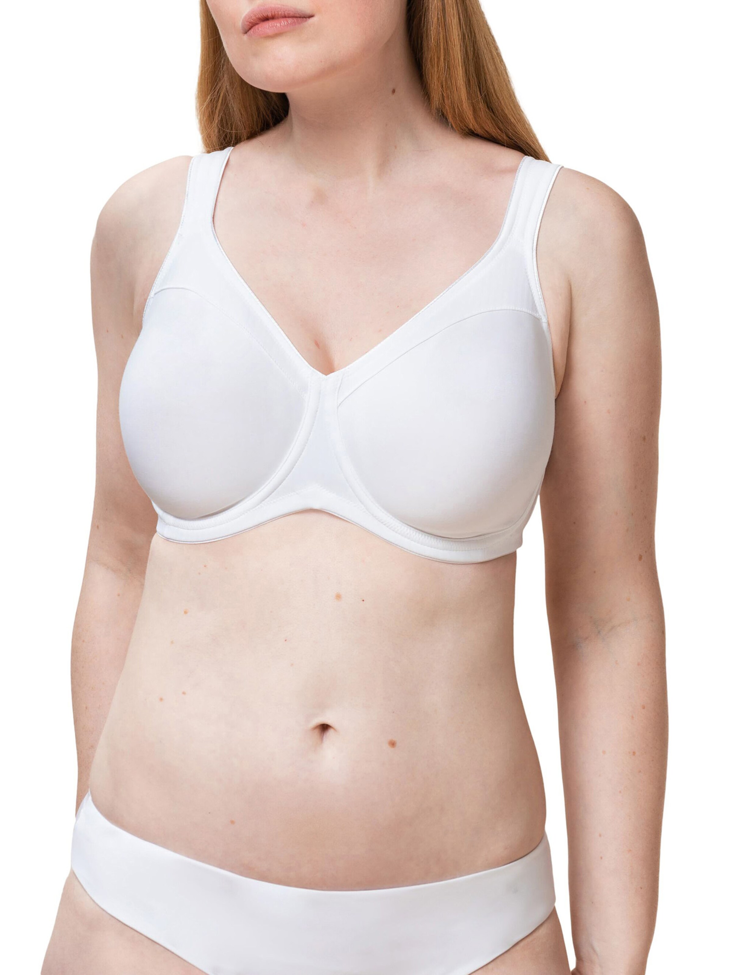 TRIUMPH Minimizer Bügel-BH ' Modern Soft+Cotton ' in Weiß: Vorderseite