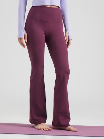 évasé Pantalon de sport Hey Honey en violet : devant