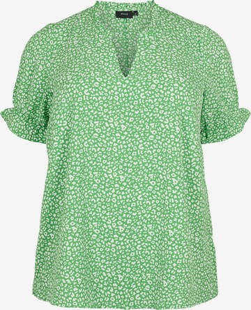 Camicia da donna 'EANNI' di Zizzi in verde: frontale