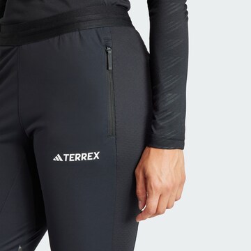 ADIDAS TERREX Slimfit Outdoorhose 'X-Country' in Schwarz