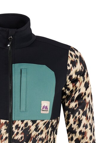 PROTEST Fleece Jacket 'PRTVester' in Brown